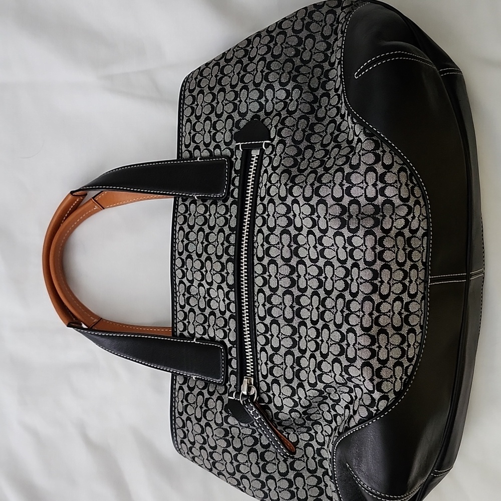 Coach Black and Gray Women's Handbag